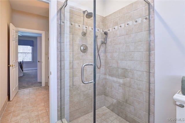 bathroom featuring walk in shower