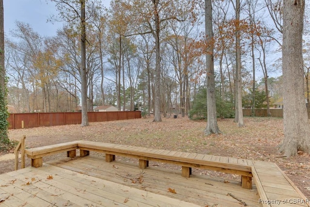 view of wooden terrace