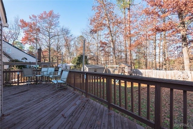 view of wooden terrace