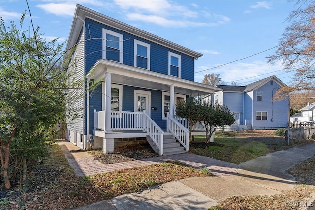 view of front of home featuring a porch