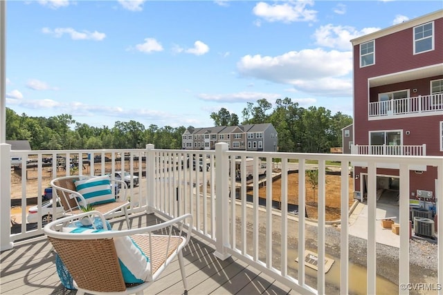 balcony featuring cooling unit