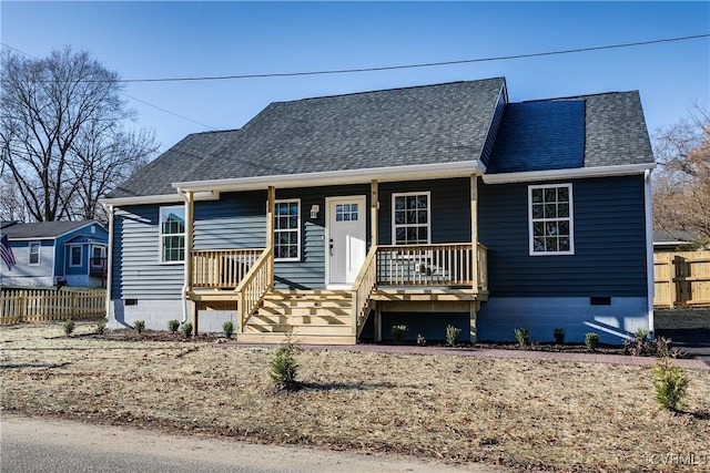 bungalow-style house featuring covered porch