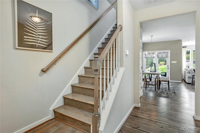2013 Farmstead Mill Ct, Glen Allen, VA 23059 - staircase featuring wood finished floors and baseboards