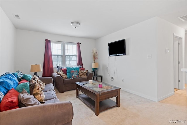 view of carpeted living room