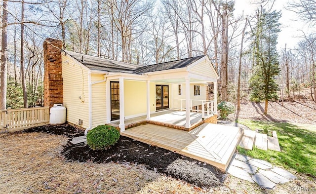 exterior space featuring covered porch