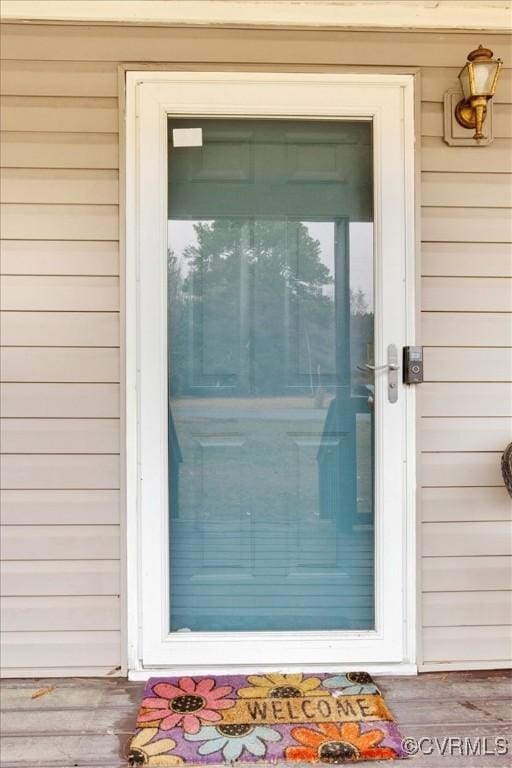 view of doorway to property