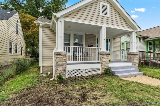 view of front of house with a porch