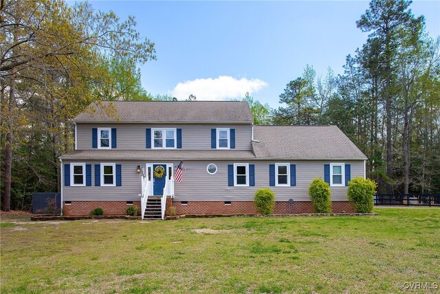 11741 Riverpark Dr, Chesterfield, VA 23838 - view of front of house with crawl space, roof with shingles, and a front yard