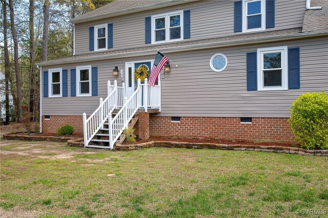 11741 Riverpark Dr, Chesterfield, VA 23838 - view of front of home with crawl space and a front yard