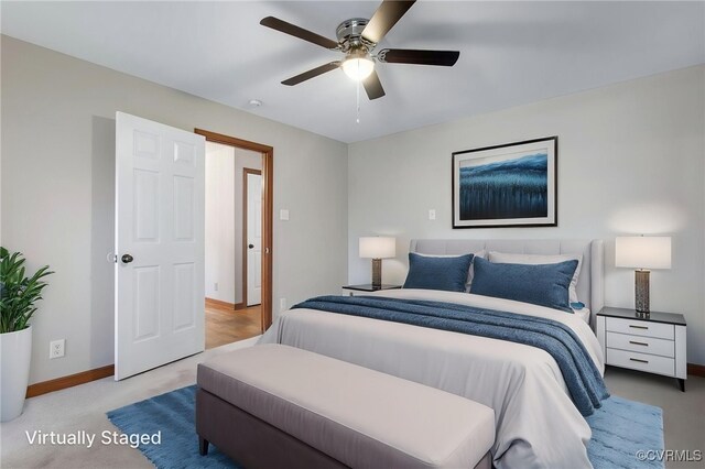 11741 Riverpark Dr, Chesterfield, VA 23838 - bedroom with baseboards and a ceiling fan