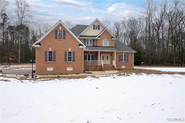 view of front of house featuring covered porch