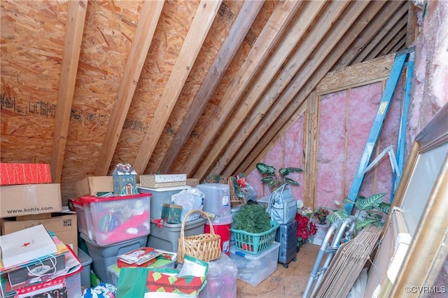 view of attic