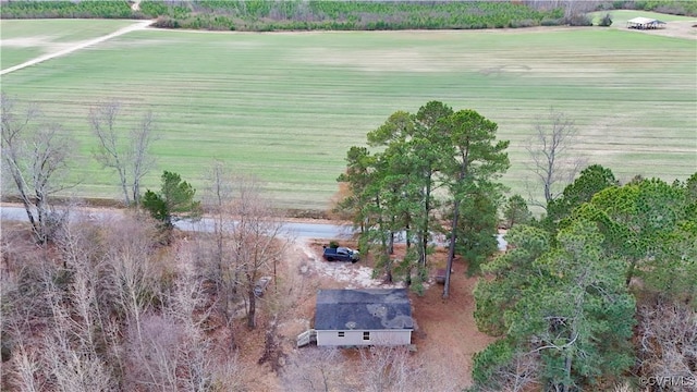 aerial view with a rural view