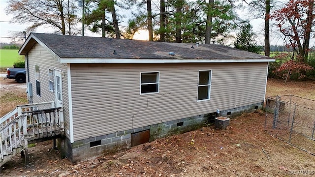 view of property exterior with central air condition unit