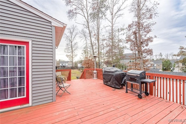 deck with grilling area