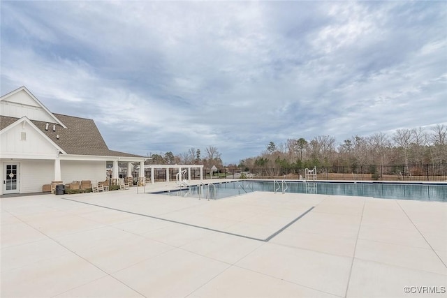 pool featuring fence