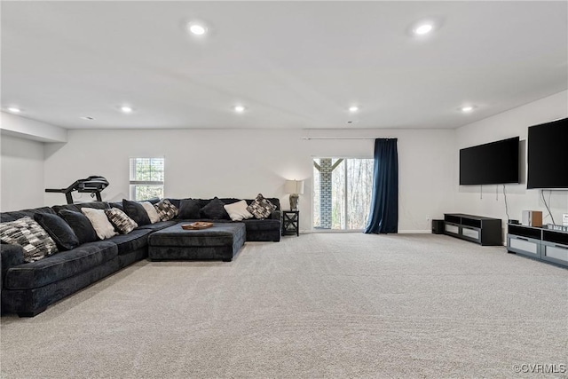 view of carpeted living room