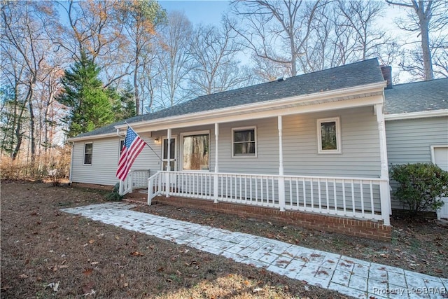 view of front of home with a porch