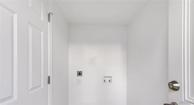 laundry room featuring electric dryer hookup and hookup for a washing machine