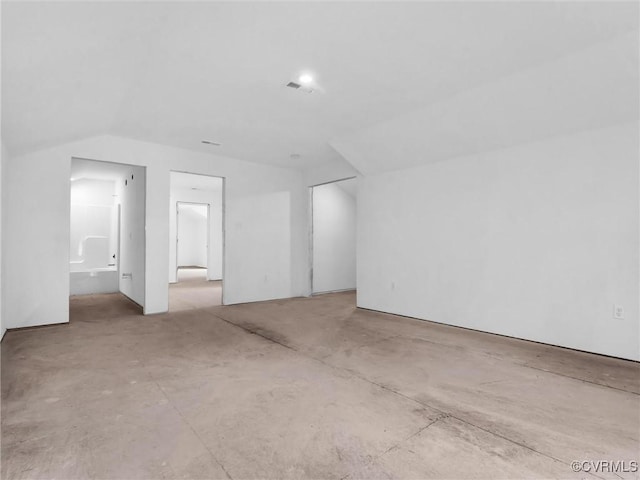 bonus room with lofted ceiling