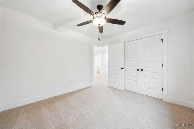 2467 Judes Ferry Rd, Powhatan, VA 23139 - unfurnished bedroom with baseboards, carpet flooring, a closet, and ceiling fan