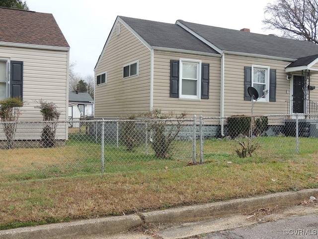 view of home's exterior featuring a lawn