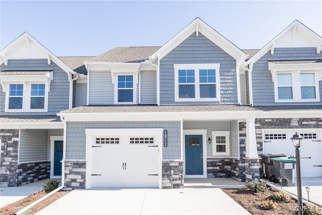 view of property with a garage