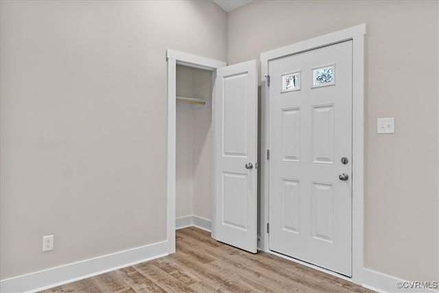 entrance foyer featuring light hardwood / wood-style flooring