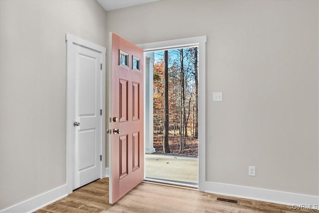 entryway featuring light wood-type flooring