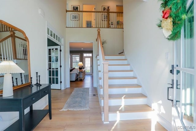 foyer featuring light hardwood / wood-style floors