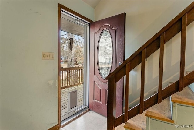 view of foyer entrance