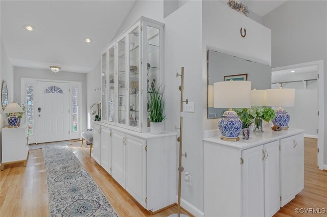 entryway featuring light hardwood / wood-style floors