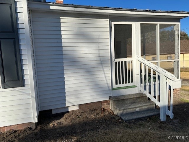 view of doorway to property