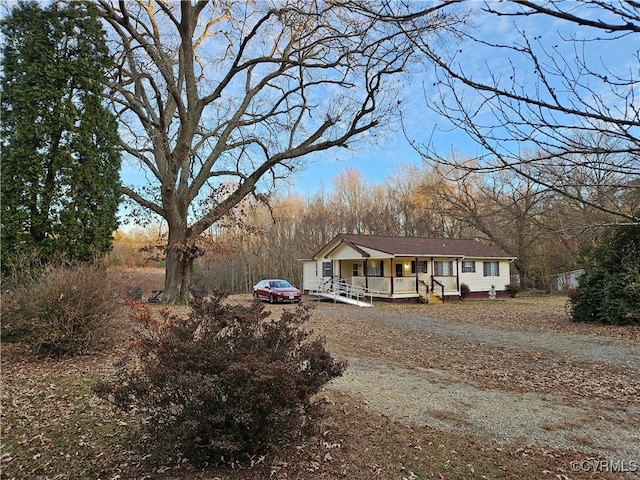 view of front of home featuring a porch