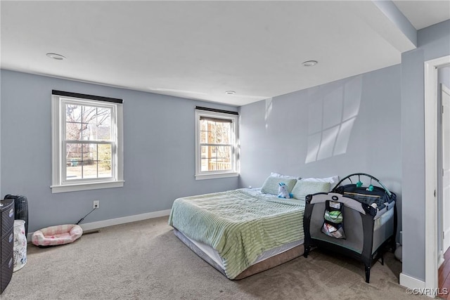 bedroom with carpet flooring