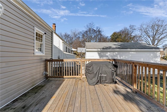 deck with grilling area