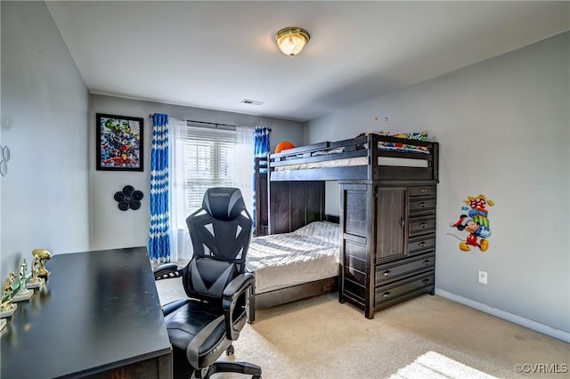 view of carpeted bedroom