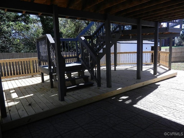 view of wooden terrace