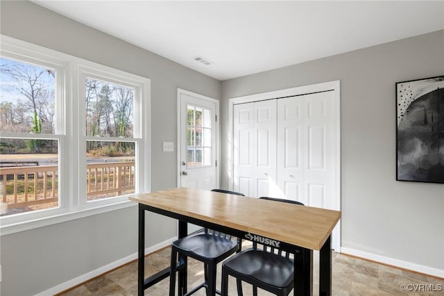 view of dining area