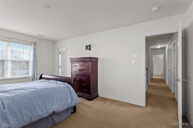 view of carpeted bedroom