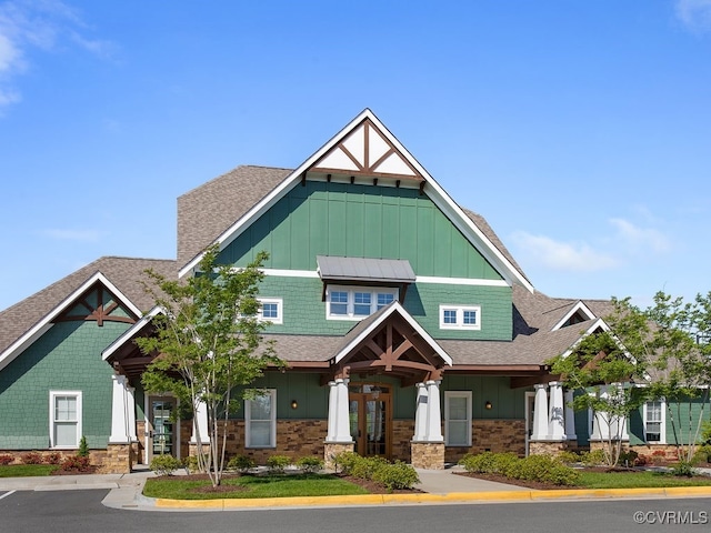 view of front of property featuring french doors