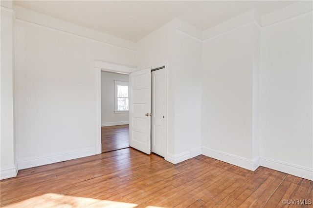 empty room featuring light hardwood / wood-style floors