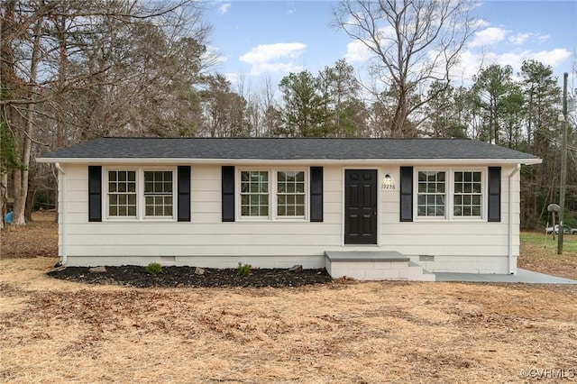 view of ranch-style home