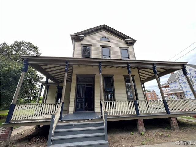 view of front of property with covered porch