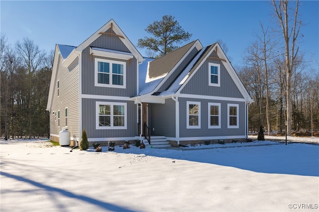 view of front of property featuring board and batten siding