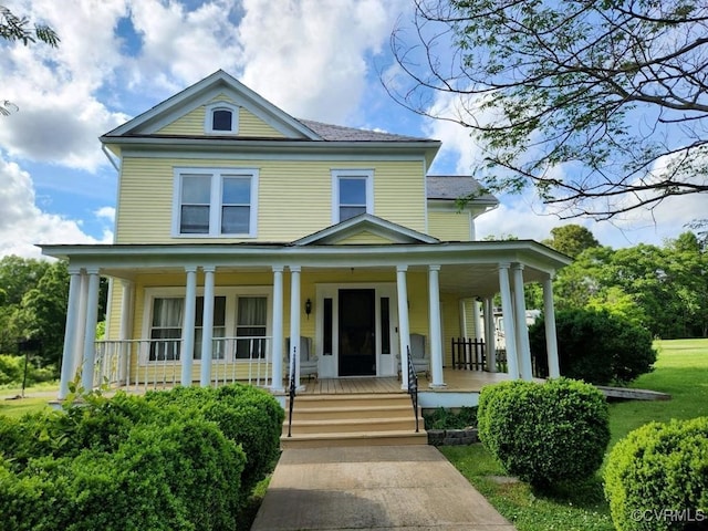 view of front of house with a porch