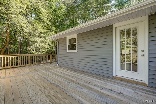 view of wooden terrace