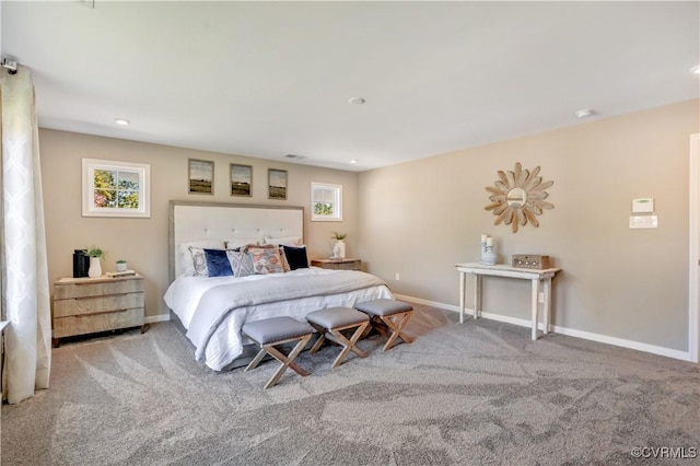 view of carpeted bedroom