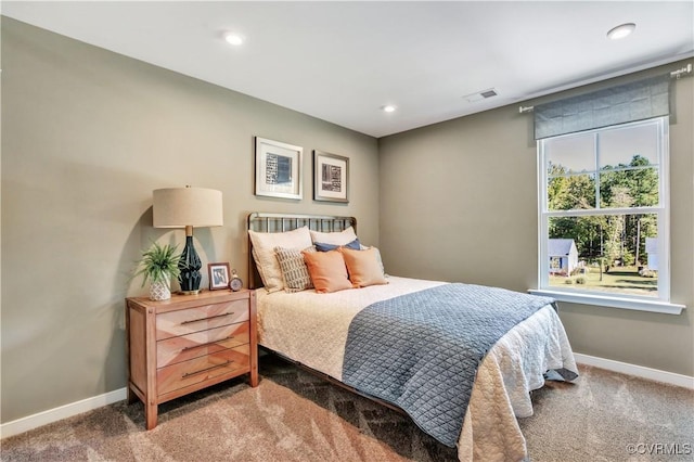 view of carpeted bedroom