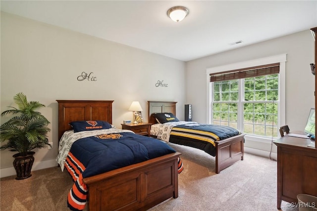 view of carpeted bedroom